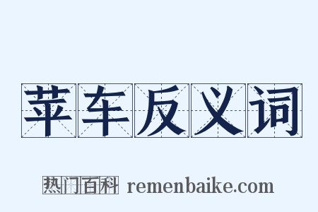 苹车反义词是什么意思的图片